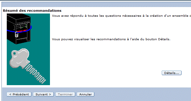 Le bouton détail permet de les voir